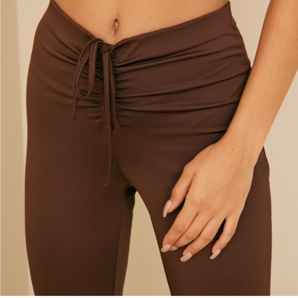MOTEL | Brown tie up flare pants - Picture 4 of 9